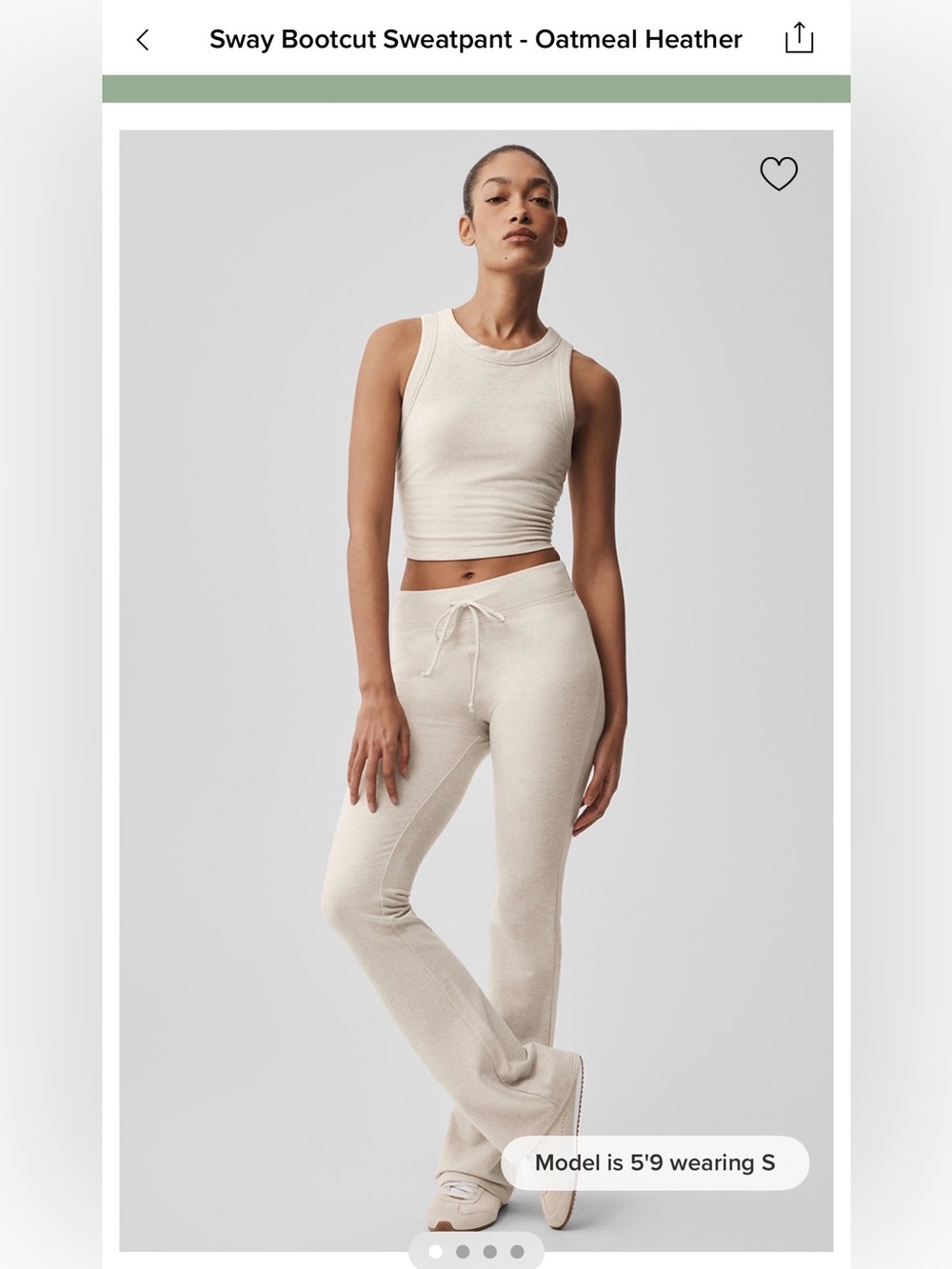 SOLD OUT ALO Sway Bootcut Sweatpant - Oatmeal Heather